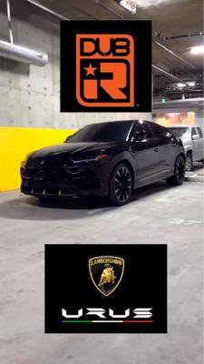 Lamborghini Urus with the full blackout package complete with a custom Dub iR tint install