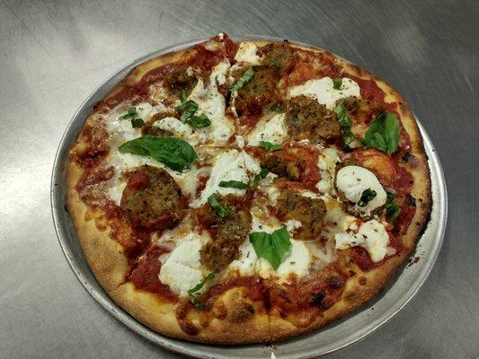 Meatball and Ricotta Pizza