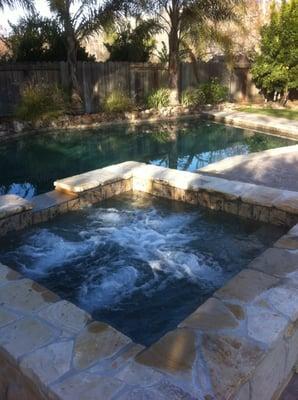 Add some fun to your existing pool by adding a spa feature.