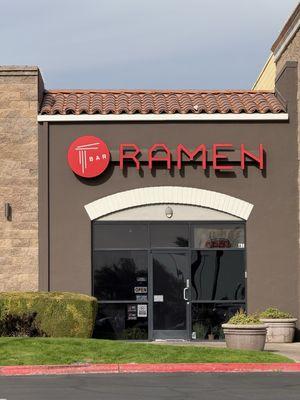 Front View of ramen bar