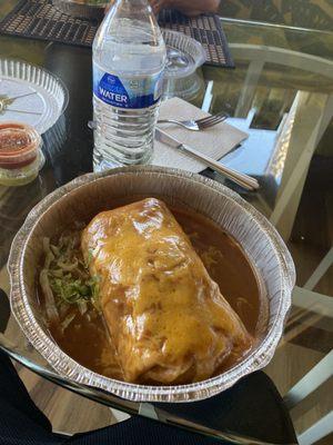 Wet pork burrito