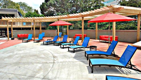 Resort style pool, sundeck and cabanas right in your back yard! It's like being on vacation without having to travel.