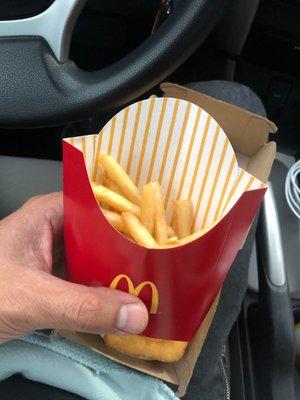 60% full box of fries