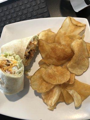 Buffalo chicken wrap, even though I ordered the chicken bacon ranch. Still good.