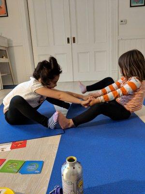 This fun partner pose helped our little ones practice the concepts of front and back sounds.