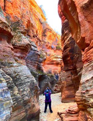 Exploring slot canyons in Zion NP!