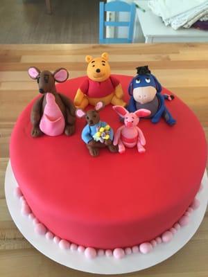 My daughter's fourth birthday Winnie the Pooh cake - a dream come true!