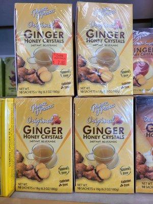 Get these Ginger Honey crystals to sooth your sore throat!