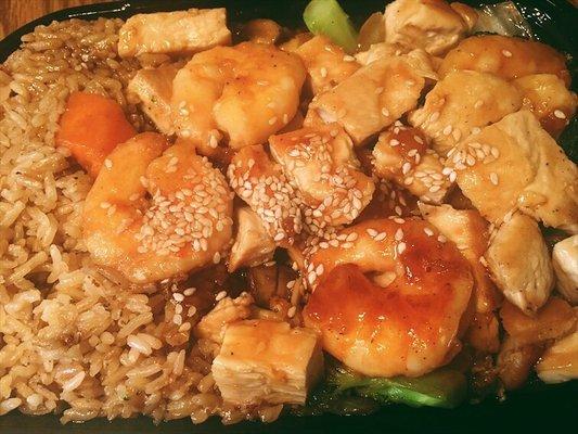 Hibachi chicken and shrimp