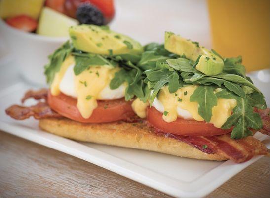 BLT Benedict: Tasted good but hard to eat...