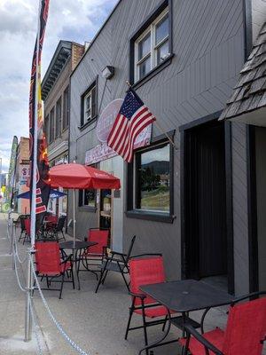 Outdoor patio seating