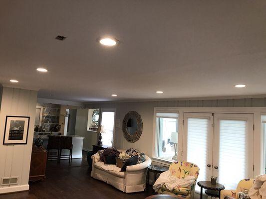 Adding led lights is a great way to brighten any room and save a ton on your electrical bill!!