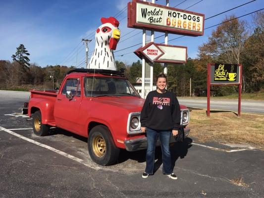 Shiloh with the chicken truck!!