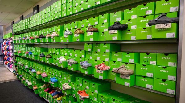 Shot of Popular Brand Section (I.e. Croc Shoe Wall)