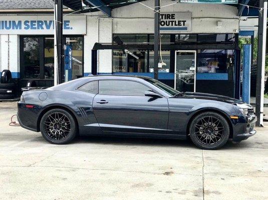 Nothing like a new set of KMC Wheels to complete the look of this 2014 Chevy Camaro