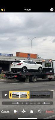 My 2017 Rogue Sport being taken to the shop.