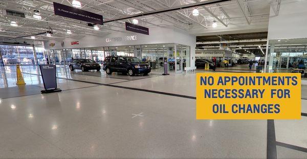 Ed Rinke Chevrolet Buick GMC inside the service department