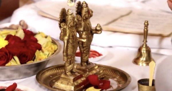 Virtual Diwali celebration 11.13.20. Tradition of pouring ghee over Lakshmi.