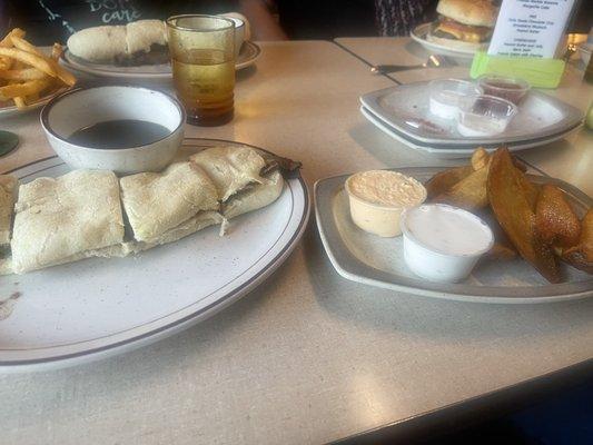 French Dip and Potato Skins