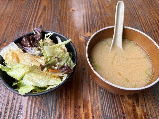 Miso Soup and House Salad