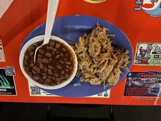 Pulled pork and baked beans