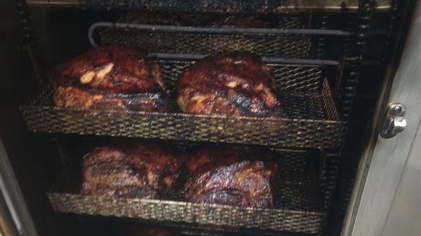 Pork Butts ready to come off the smoker!