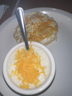 Grits and eggs