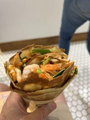 Shrimps crepe