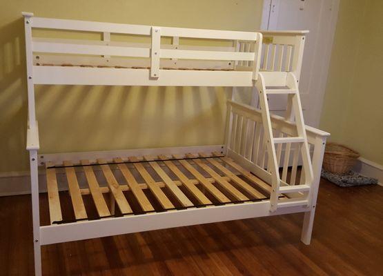 Twin over full bunk bed furniture assembly