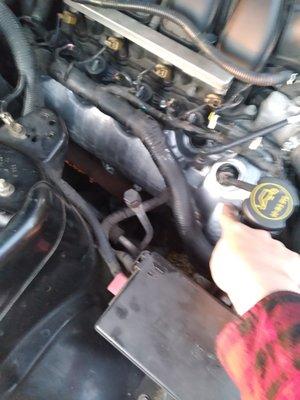 My new valve cover that neeleys broke and refused to fix correctly