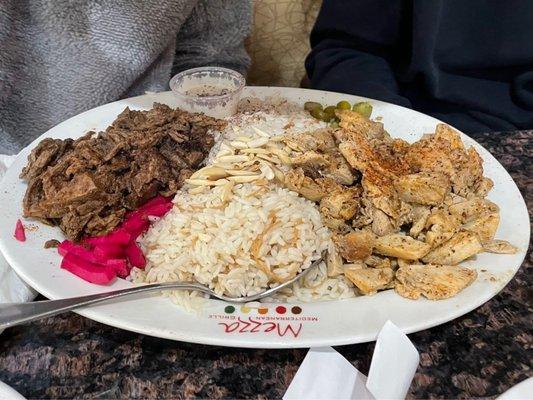 Shawarma Combo Platter (Beef and Chicken)