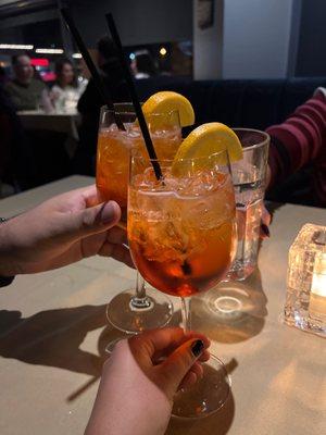 Aperol Spritz (not on the menu but we asked for it and they made it!)