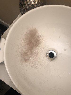 My hair that fell of by brushing it