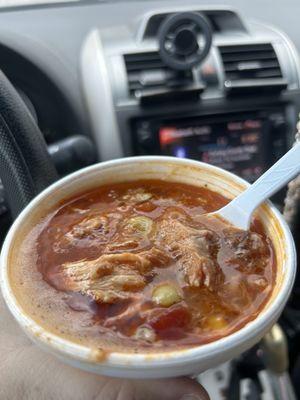 Brunswick stew - piping hot and flavorful!