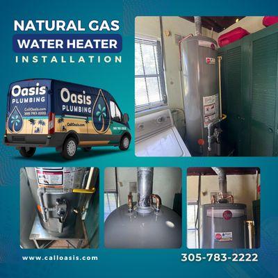 Natural Gas Water Heater Installation #NorthMiamiPlumber