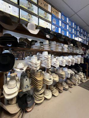 Straw hats in stock