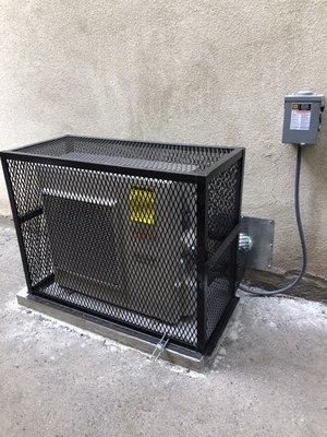 Condenser cage anti theft