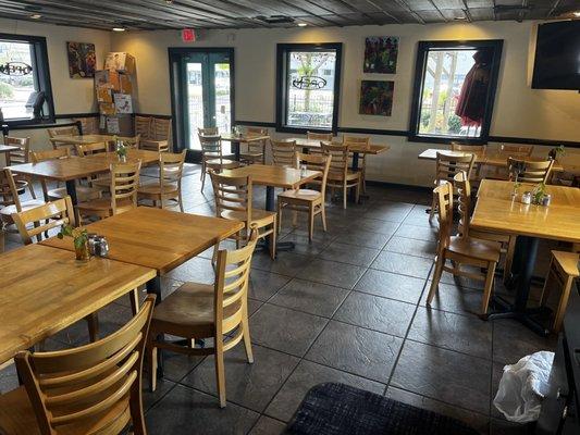 Clean dining area