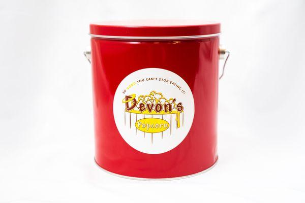 Red 1 Gallon Tin