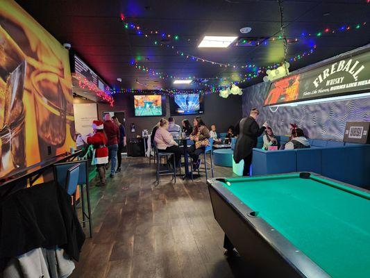 Pool table and bar area