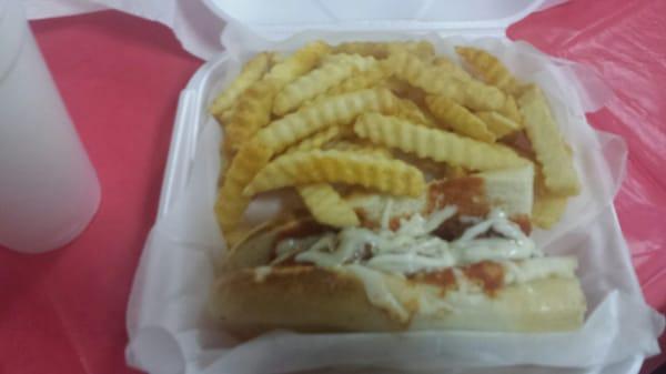 Meatball sub with fries... fries were the best part. Meatballs were a lil dry.