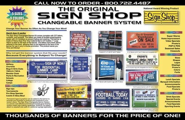 Original Sign Shop Changeable Banner System