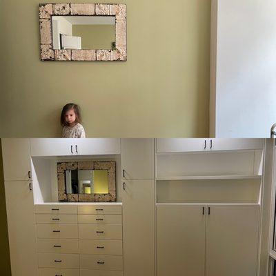 Before/After cabinets (disregard the child in the way)