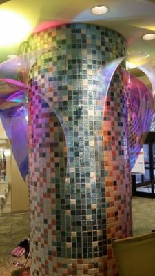 Center of lobby - warm, inviting rainbow of colors!