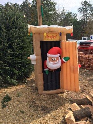 Even Santa has to go! Just another example of our rare and usual inflatables!