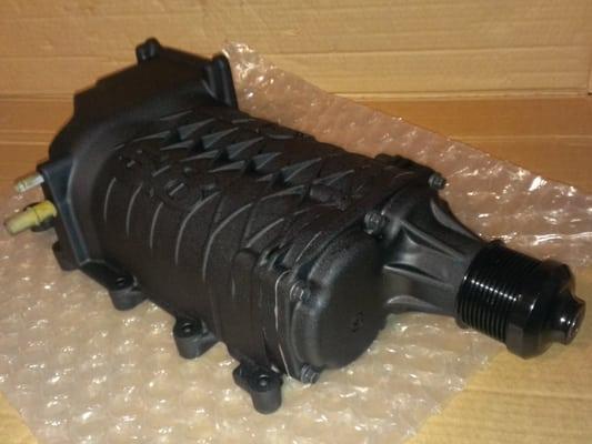 Ford Mustang GT500 SVT Eaton TVS 4-Lobe Supercharger Rebuild Service in Premium Black Wrinkle Powder Coating