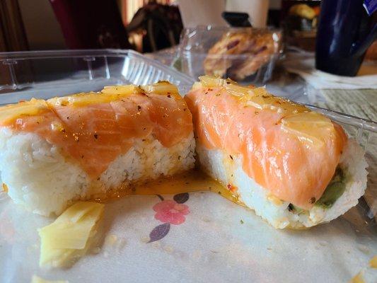 Salmon lemon roll