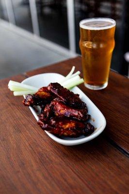 Come in for Wings and a cold draft beer