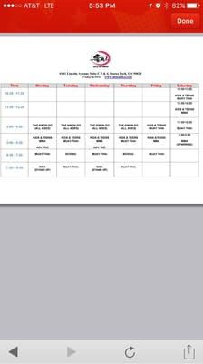 Schedule