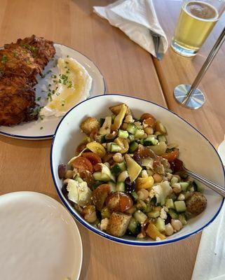 Esther salad & latkes